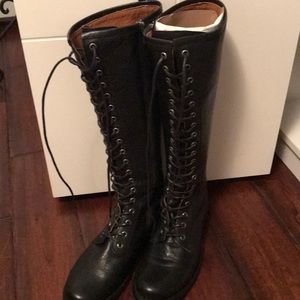 Frye lace up boots